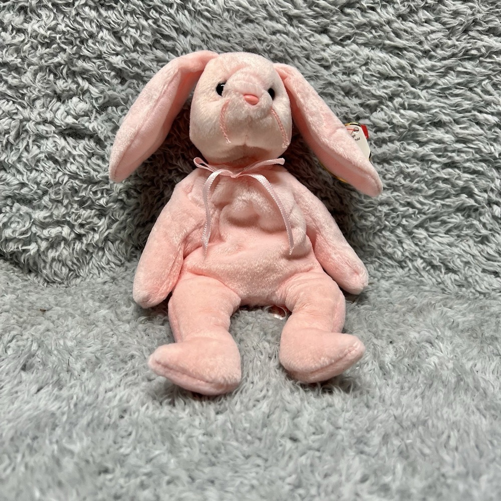 Hoppity The Pink Bunny Ty Beanie Babies‎ Collection 1996 Retired Vintage Plush